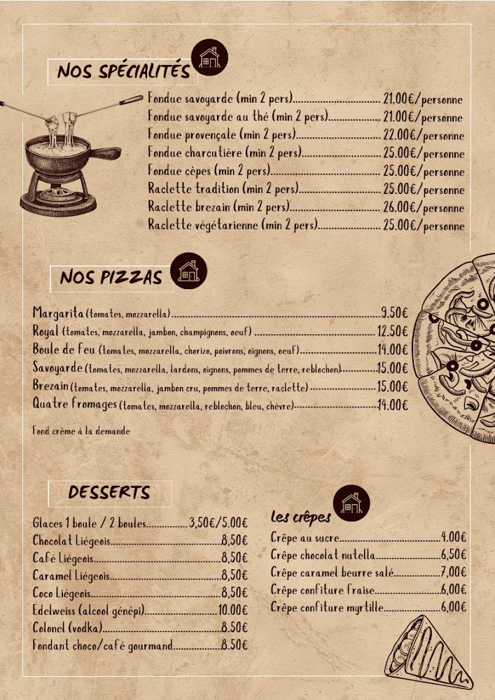 Restaurant Le Brezain - Menu Image 1
